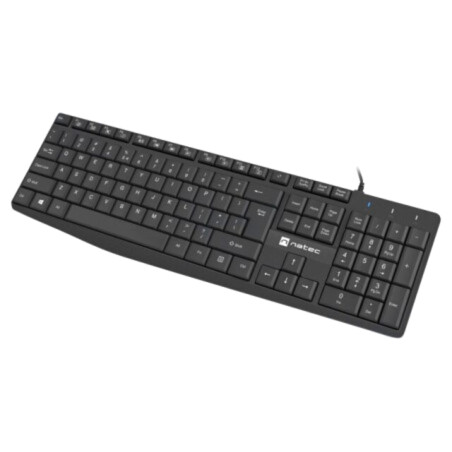 Tastatură; neagră; USB A; cu cablu,slim,US layout; Lung: 1,8m