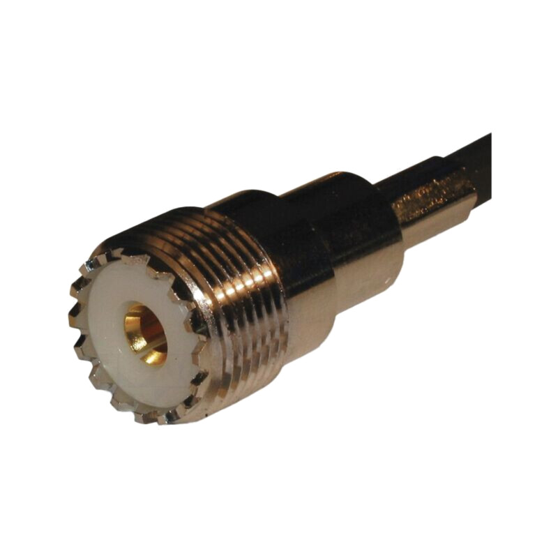 Conector: UHF (PL-259); mufă; mamă; drept; lipire,crimpat; POM