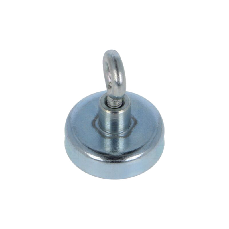 Magnet: fix; ferită (metal greu); 40N; 25mm; cu ochi