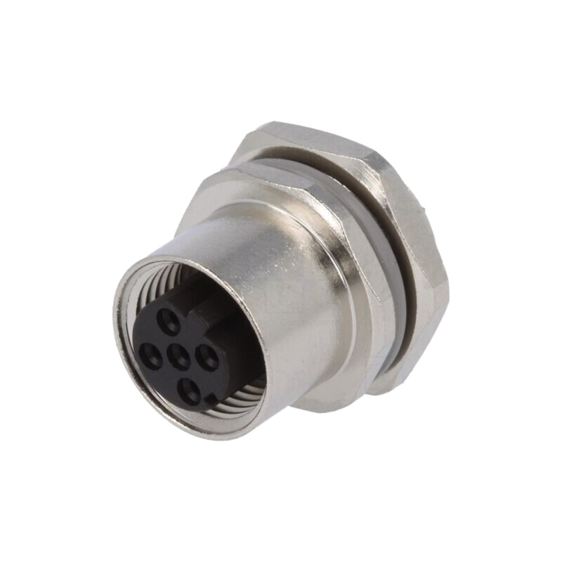 Conector: M12; soclu; PIN: 4; mamă; 250V; drept; IP67; lipire; 4A