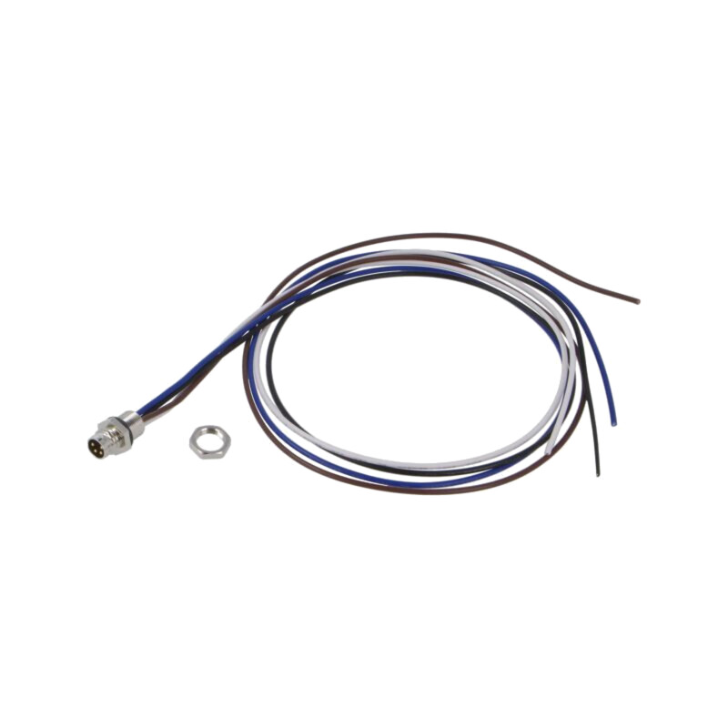 Conector: M8; soclu; tată; 48V; 4A; PIN: 4; IP67; cabluri; 0,34mm2