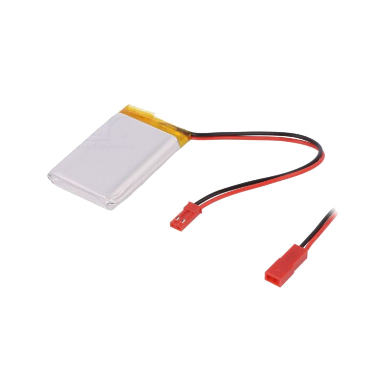 Acumul: Li-Po; 3,7V; 1500mAh; cabluri,contector JST SYR-02T
