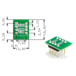 Placă: universală; două feţe,multiadaptor,prototip; W: 12,3mm