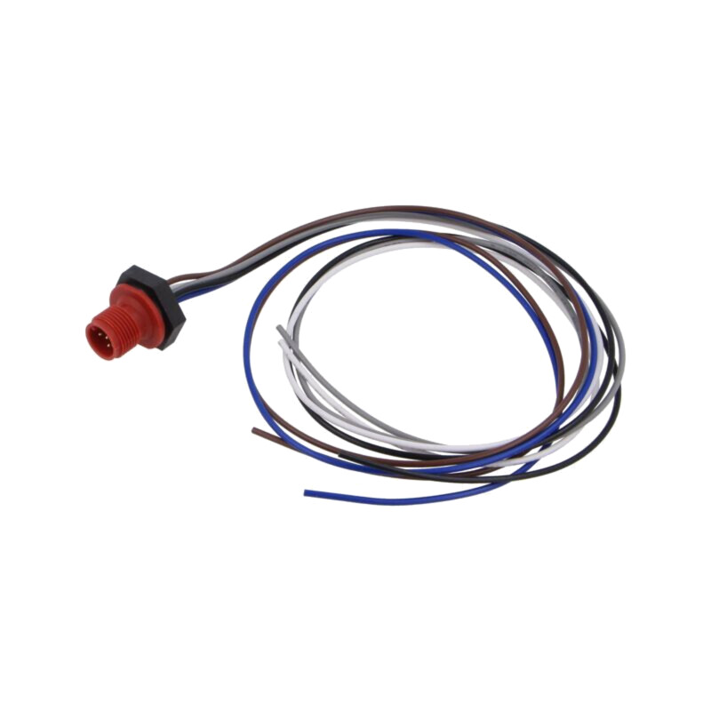 Conector: M12; soclu; tată; 2A; 60V; PIN: 5; IP67; drept; cabluri