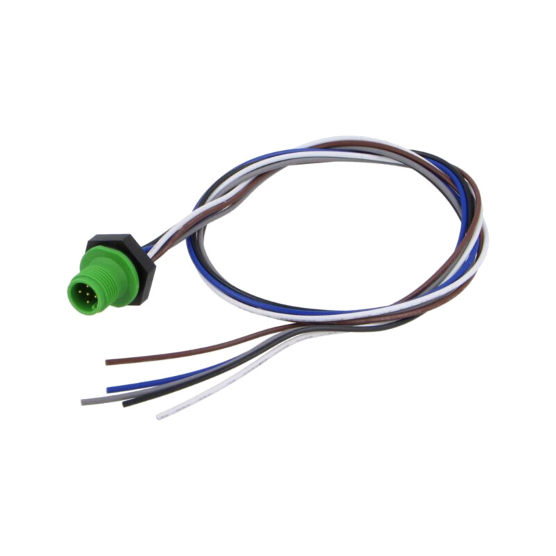 Conector: M12; soclu; tată; 2A; 60V; PIN: 5; IP67; drept; cabluri