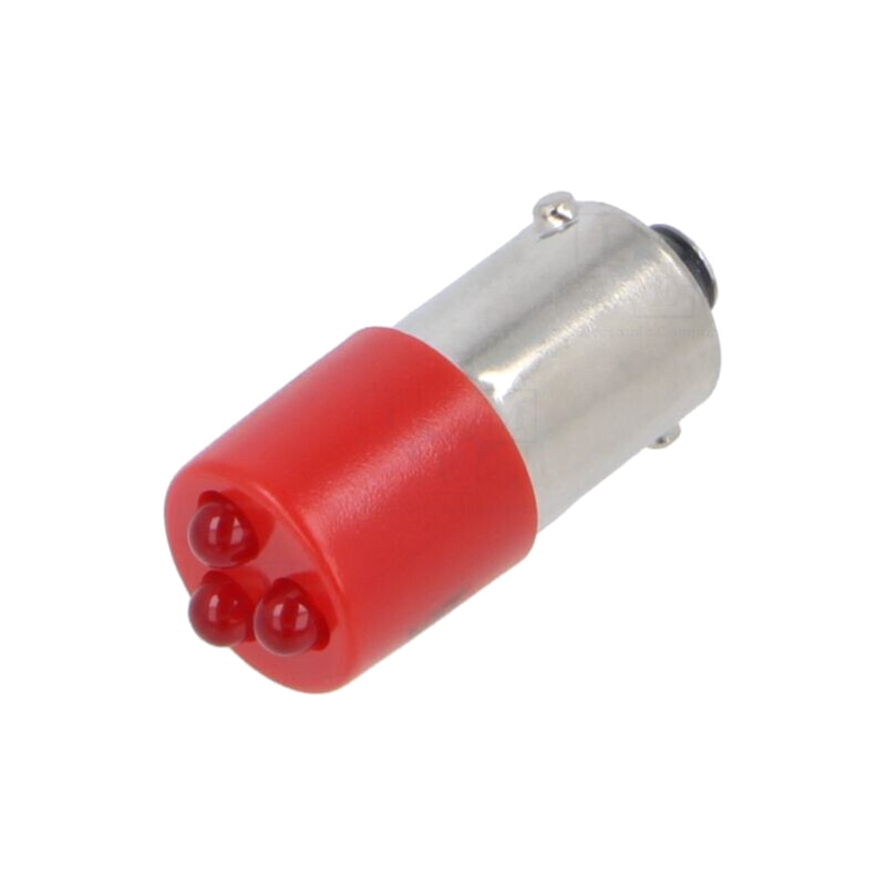 Lampă LED; roşie; BA9S,T10; 230VAC; plastic; -20÷60°C