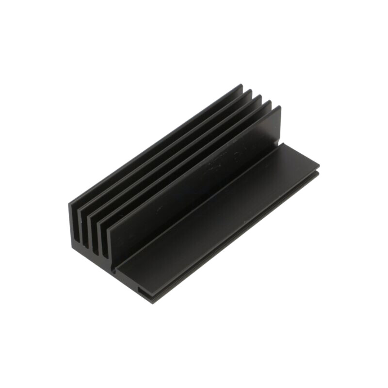 Radiator: extrudat; cu aripioare; neagră; L: 100mm; W: 25mm; H: 45mm
