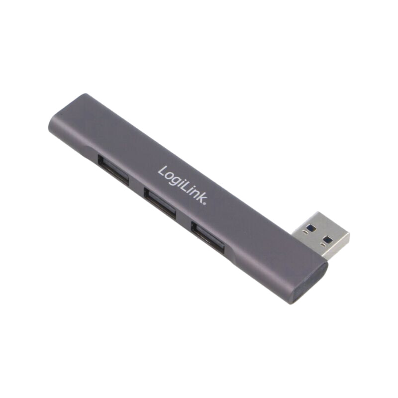 Hub USB; USB A soclu x4,USB A mufă; USB 2.0,USB 3.2; PnP; gri