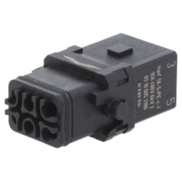 Conector: HDC; inserturi de contact; mamă; Han® 1A; PIN: 6; 5+PE