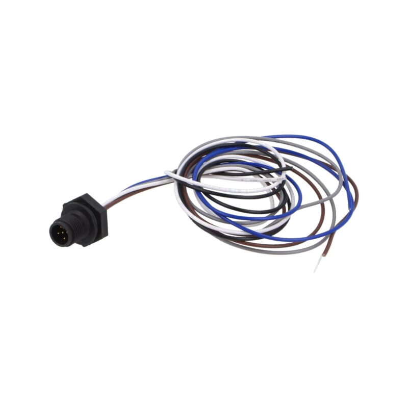 Conector: M12; soclu; tată; 2A; 60V; PIN: 5; IP67; drept; cabluri