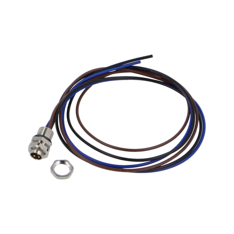 Conector: M8; soclu; tată; 48V; 4A; PIN: 3; IP67; cabluri; 0,34mm2