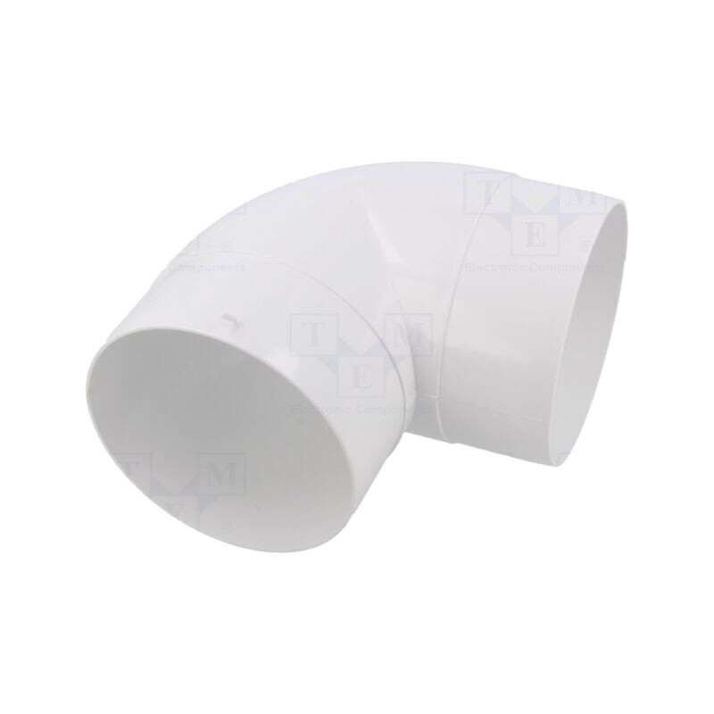 Accesorii: cot de racordare rotund; albă; ABS; Ø100mm; 90°