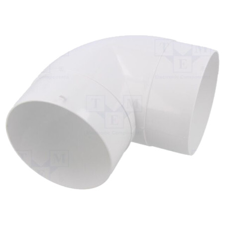 Accesorii: cot de racordare rotund; albă; ABS; Ø100mm; 90°