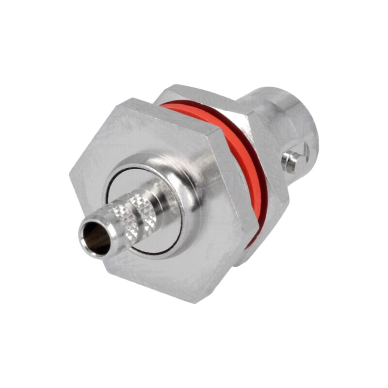 Conector: BNC; soclu; mamă; drept; 50Ω; crimpat; PTFE; max.3,5mm