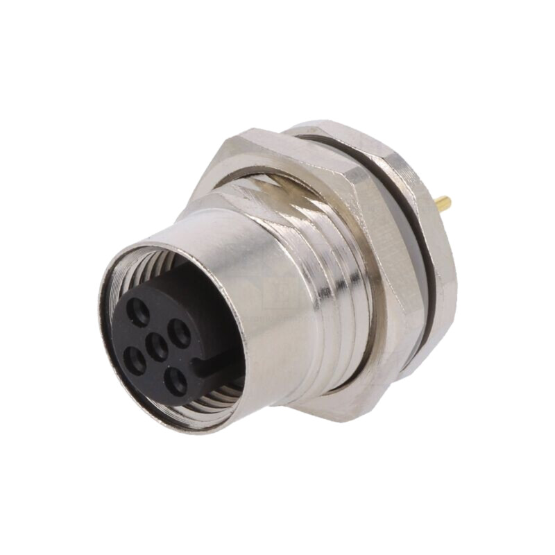 Conector: M12; soclu; PIN: 3; mamă; 250V; drept; IP67; THT; 4A