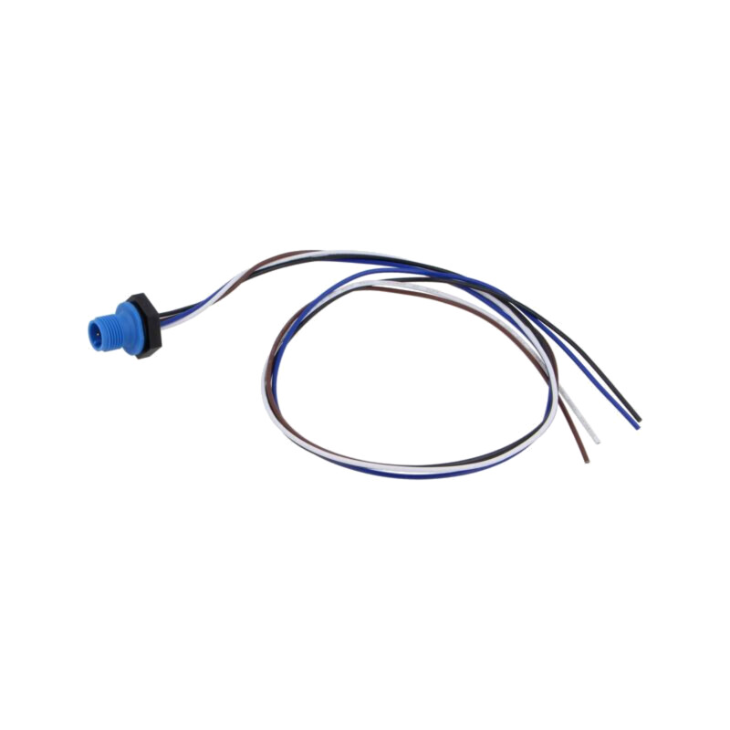 Conector: M12; soclu; tată; 4A; 250V; PIN: 4; IP67; drept; cabluri