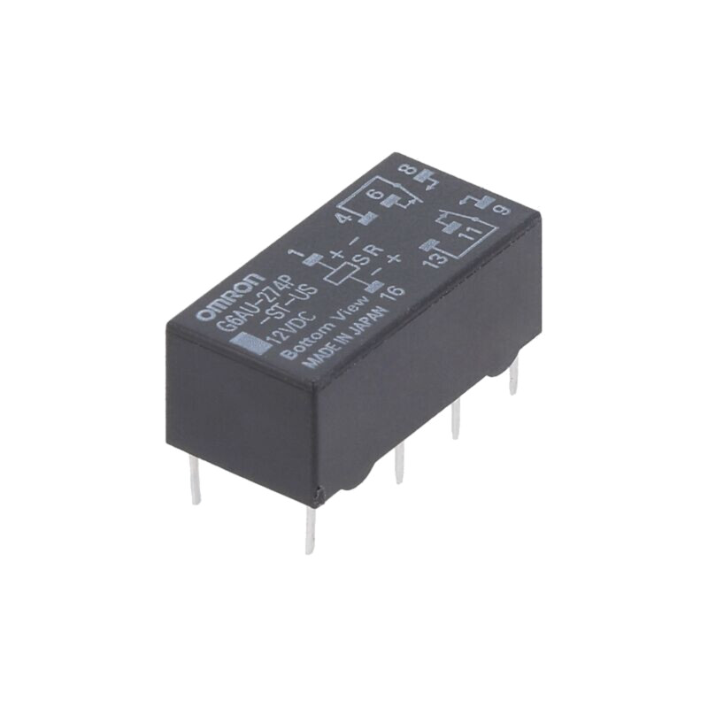 Releu: electromagnetic; DPDT; Ubobină: 12VDC; Icontacte max: 2A