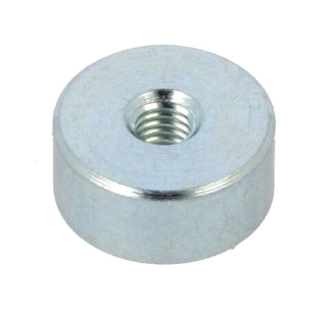 Magnet: fix; neodim; 19N; Ø: 10mm; H: 4,5mm; oţel; Lung.filet: 1,5mm