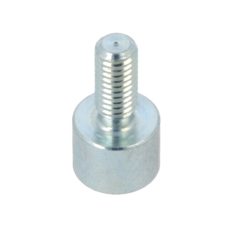 Magnet: fix; neodim; 5N; Ø: 6mm; H: 4,5mm; oţel; Lungime tijă: 7mm