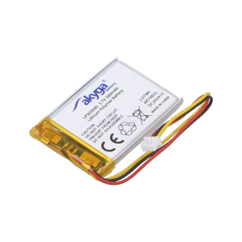 Acumul: Li-Po; 3,7V; 560mAh; cabluri,contector MOLEX 51021-0300