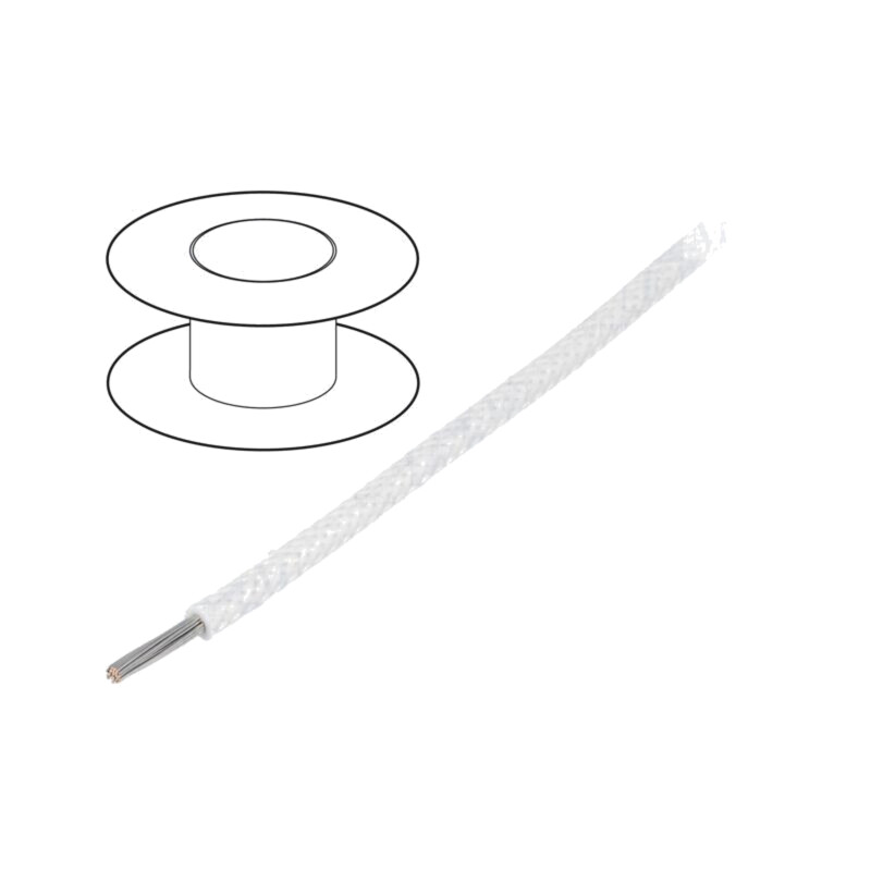 Cablu; ÖLFLEX® HEAT 180 SiF/GL; 1x10mm2; litat; Cu; silicon; alb