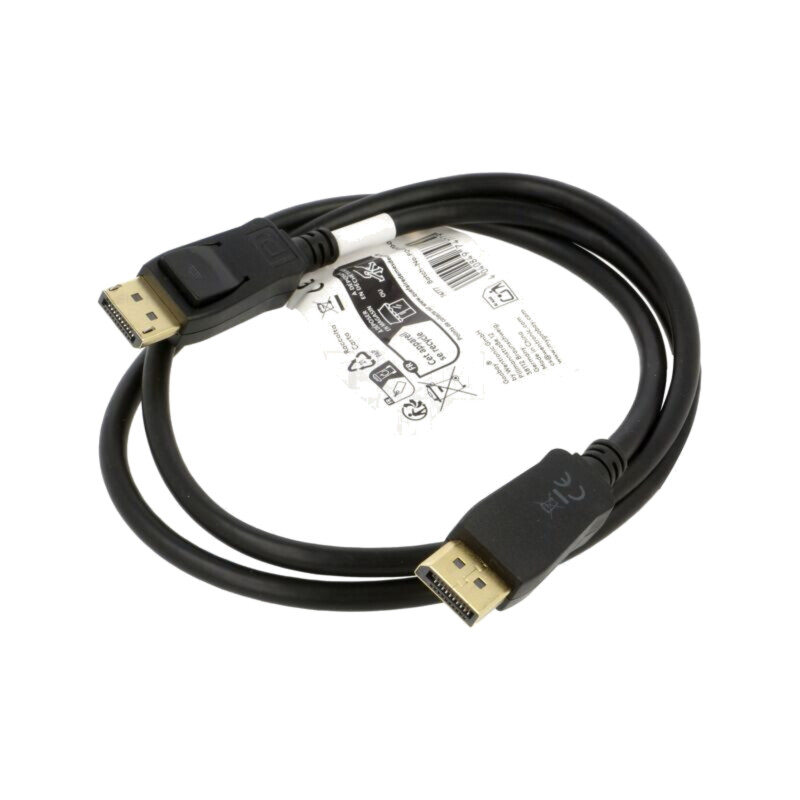 Cablu; DisplayPort mufă,din ambele părţi; PVC; 1m; negru; Fire: Cu