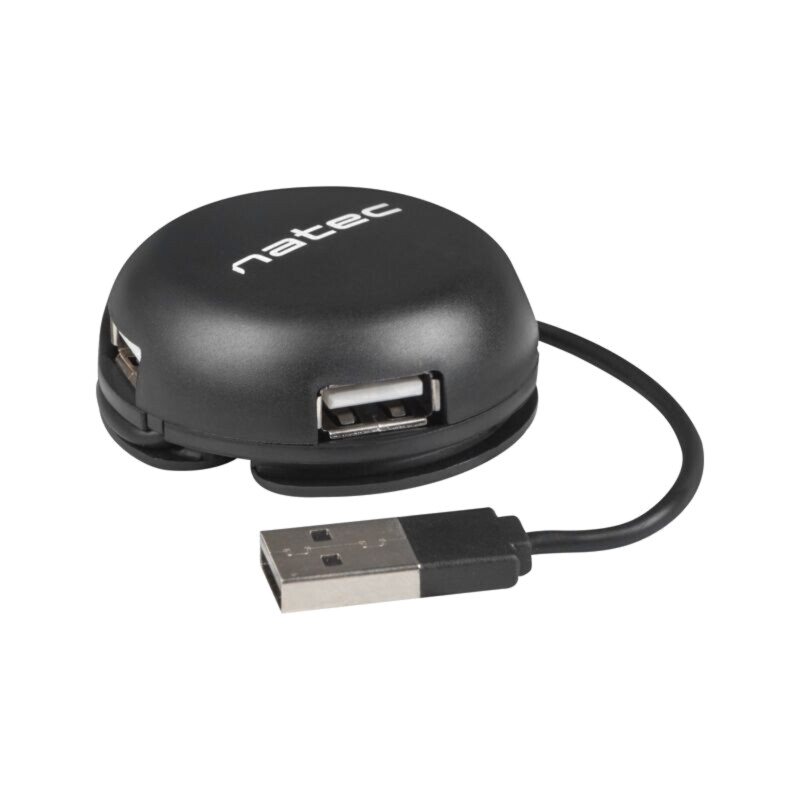 Hub USB; USB A soclu x4,USB A mufă; USB 2.0; PnP; neagră; 480Mbps