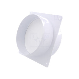 Accesorii: flanşă de perete; albă; ABS; Ø125mm