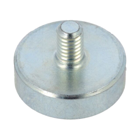 Magnet: fix; ferită (metal greu); 18N; Ø: 16mm; H: 4,5mm; oţel; oţel