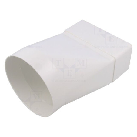 Accesorii: racord rotund plat; albă; ABS; Ø104x110mm