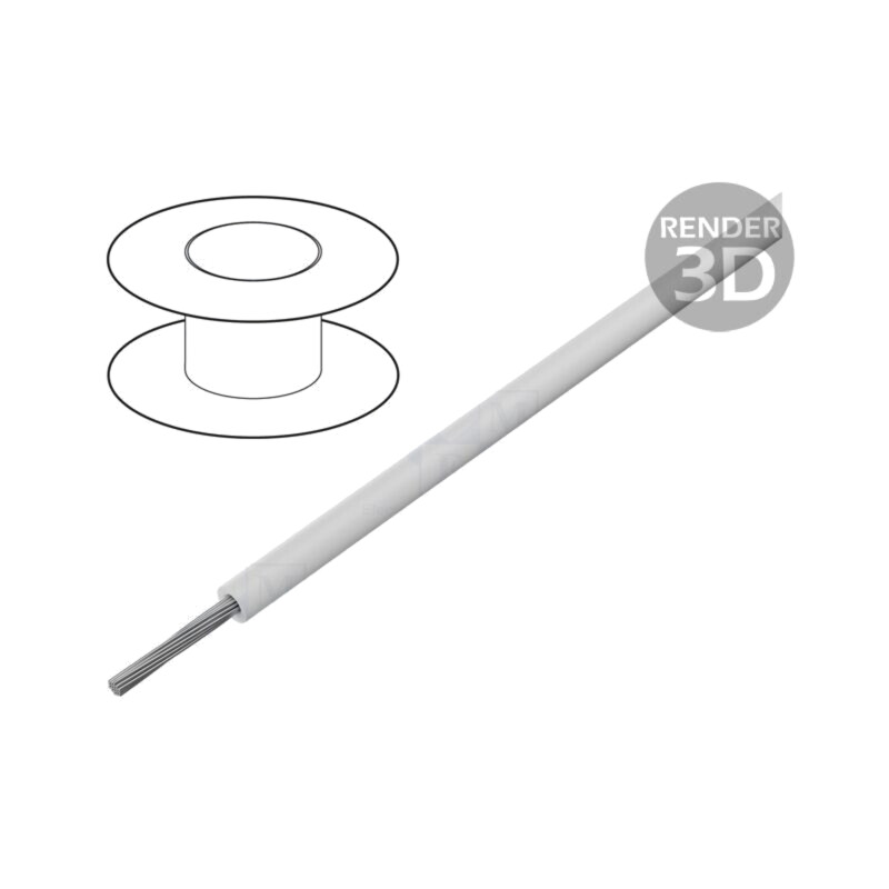 Cablu; ÖLFLEX® HEAT 260 SC; 1x14AWG; litat; Cu; PTFE; alb