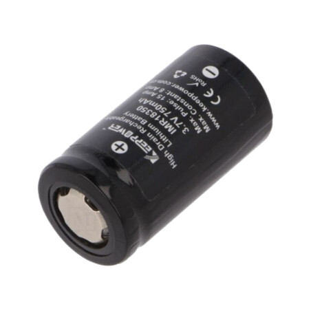 Acumul: Li-Ion; 18350; 3,7V; 750mAh; Ø18x35mm; 8A
