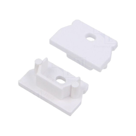 Obturator pt.LED profile; albă; 20buc; ABS; GEN2,cu orificiu