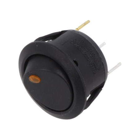ROCKER; SPST; Poz: 2; ON-OFF; 20A/12VDC; neagră; LED,punctuală; RAS