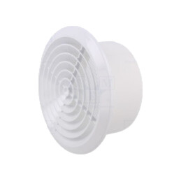 Accessories: ventilation grille; white; Body dim: Ø164x72mm; ABS