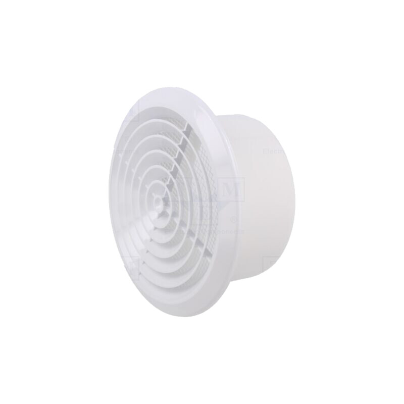 Accessories: ventilation grille; white; Body dim: Ø164x72mm; ABS