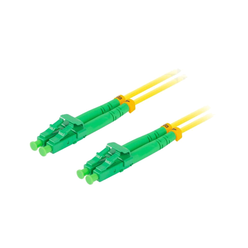 Patch cord cu fibră; LC/APC,din ambele părţi; 1m; LSZH; galben