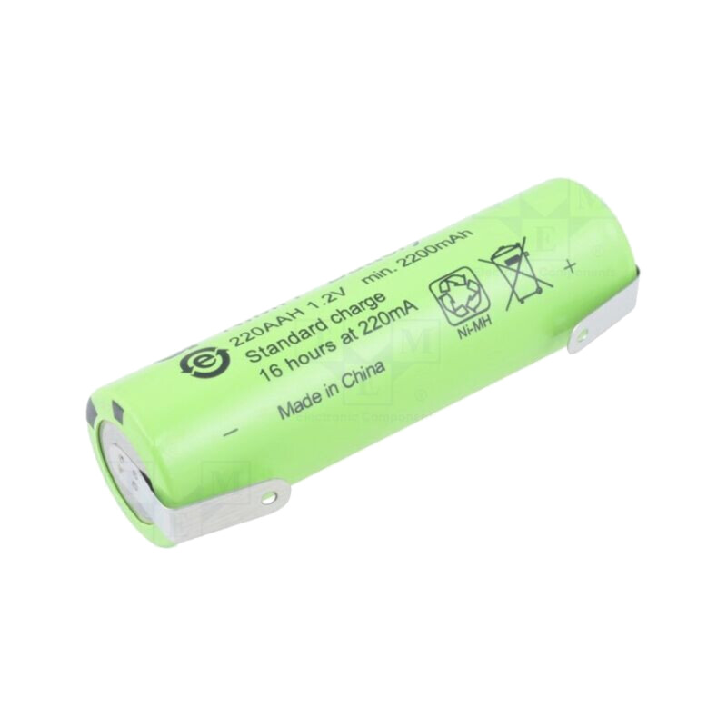 Acumul: Ni-MH; AA; 1,2V; 2200mAh; urechi pentru lipire
