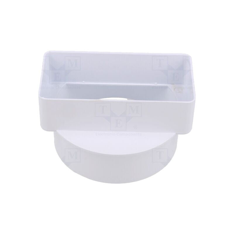 Accesorii: racord rotund plat; albă; ABS; Ø100x110mm