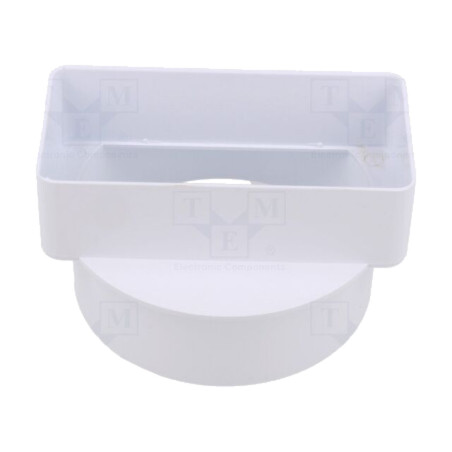 Accesorii: racord rotund plat; albă; ABS; Ø100x110mm