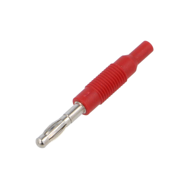 Conector: banană 4mm; mufă; 6A; 30VAC; 60VDC; roşie; neizolat; MZS 4