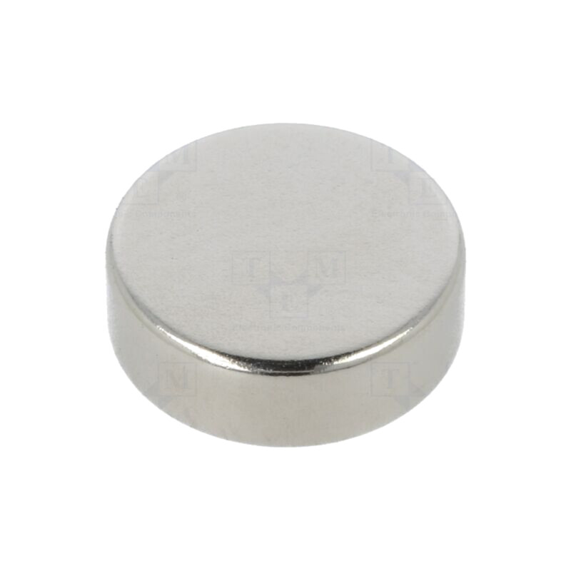 Magnet: fix; neodim; 37N; Ø: 15mm; H: 5mm