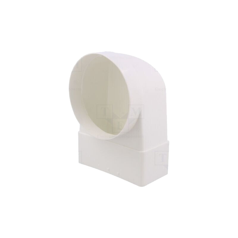 Accesorii: cot de racordare variabil; albă; ABS; Ø104x110mm; 90°