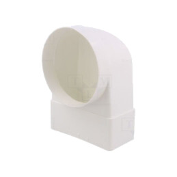 Accesorii: cot de racordare variabil; albă; ABS; Ø104x110mm; 90°