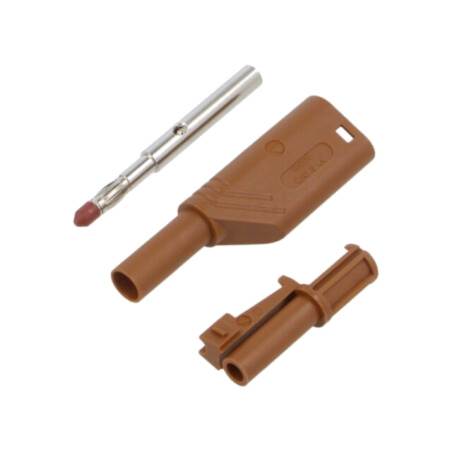 Conector: banană 4mm; mufă; 24A; 1kVDC; maro; 0,5÷2,5mm2; 3mΩ