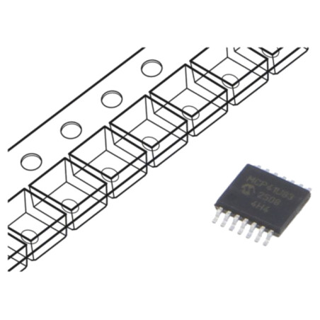 IC: potenţiometru digital; 10kΩ; I2C,SPI; 10bit; TSSOP14; SMD; Ch: 1