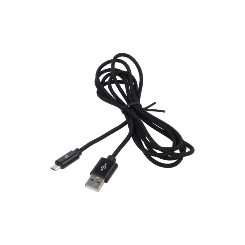 Cablu; USB 2.0; USB A mufă,USB B micro mufă; aurit; 1,8m; negru