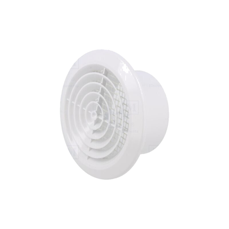 Accessories: ventilation grille; white; Body dim: Ø144x68mm; ABS
