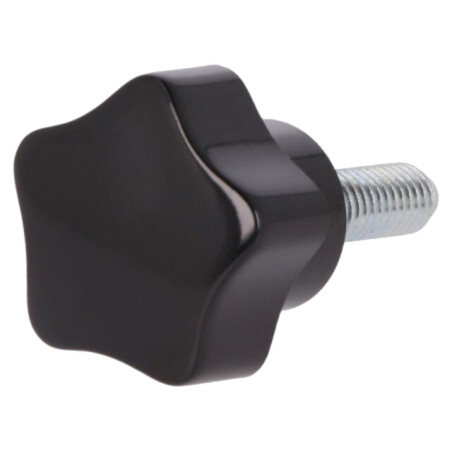 Buton de reglare; Ø: 25mm; Filet ext: M6; 20mm; H: 21mm; VC.192-P
