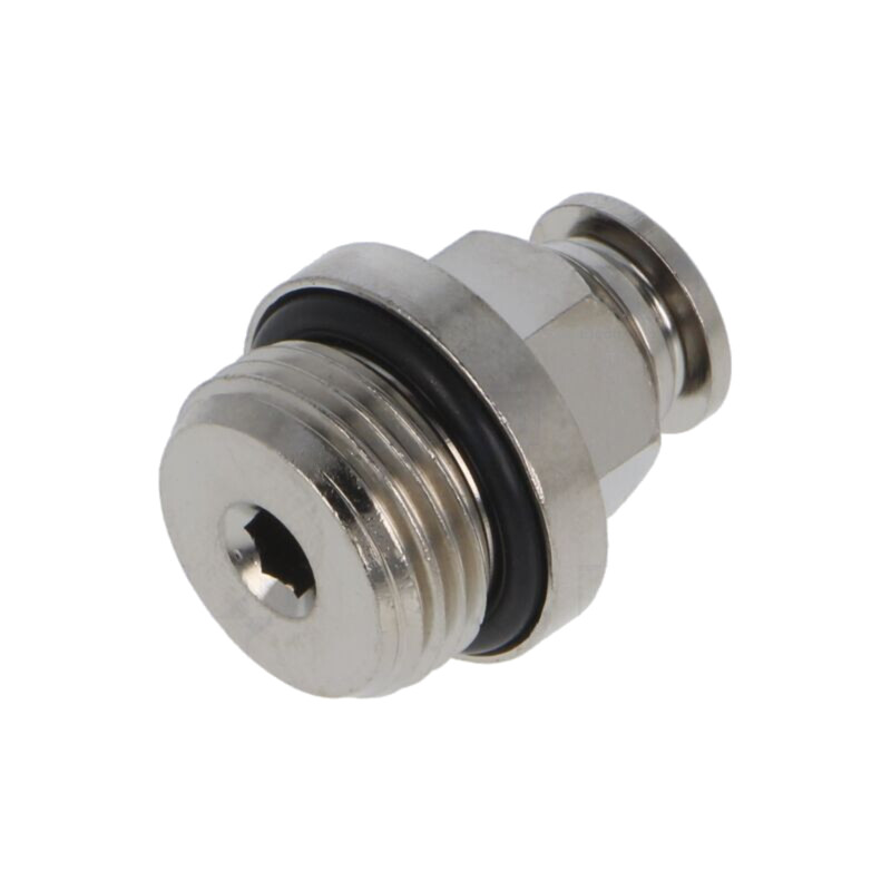 Racord push-in; simplu; -0,99÷20bar; alamă nichelată; Filet: 3/8"